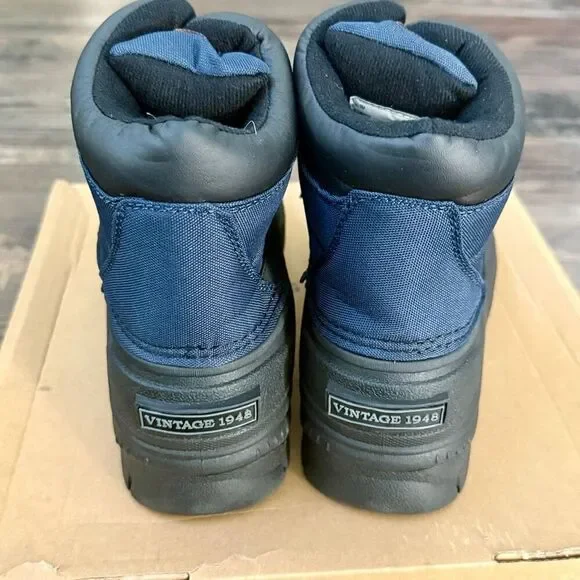 Weatherproof Vintage Men's Weather Jessie Front-Zip Hiker Boots Navy Size 9 New